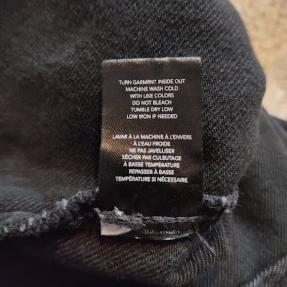 OAT New York Black Denim Cropped Slit Hem Wide Leg Adjustable Jumper Romper 12 - Picture 16 of 16